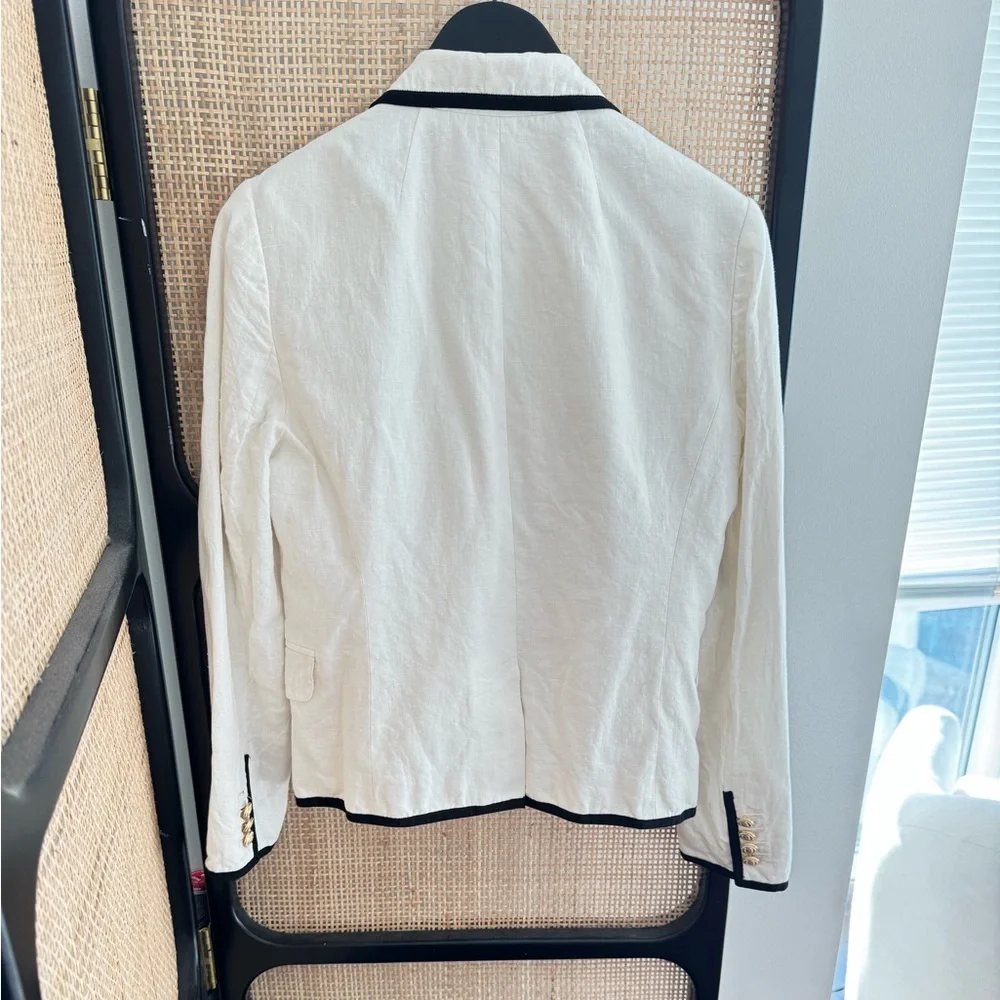 J.Crew Schoolboy Blazer Size 100% Linen - Picture 3 of 6